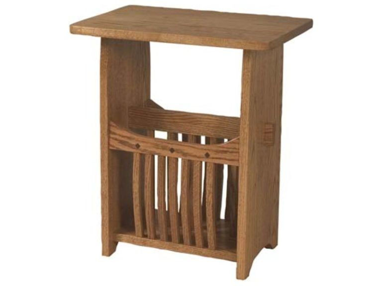 Amish Magazine Rack Table