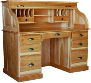 56-Inch Wood Roll Top Desk