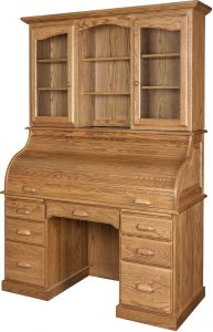 56-Inch Roll Top Desk and Hutch