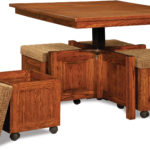 5-Piece Square Table Bench Set