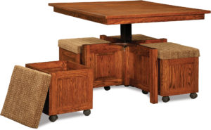 5-Piece Square Table Bench Set