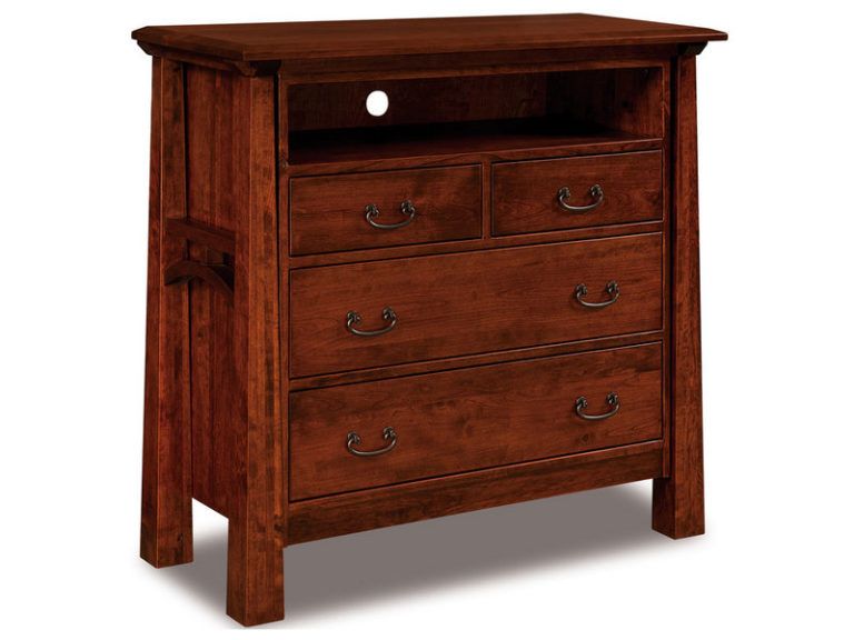 Amish Artesa Tall Four Drawer Media Chest