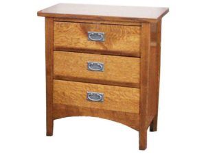 Arts and Crafts Three Drawer Nightstand