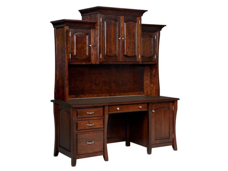 Amish Berkley Desk with Credenza and Hutch