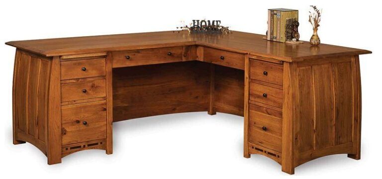 Amish Boulder Creek L Shaped Desk