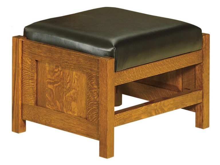 Amish Bow Arm Panel Morris Footstool