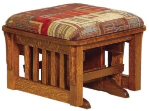 Bow Arm Slat Ottoman