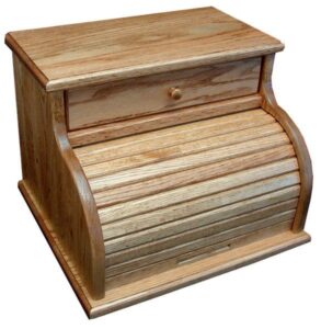 Bread Box with Roll Top and Drawer