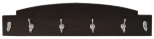 Brown Maple Four Hook Coat Rack-Two Hook Key Holder
