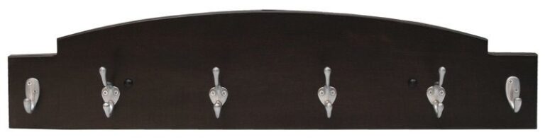 Custom Brown Maple Four Hook Coat Rack - Two Hook Key Holder