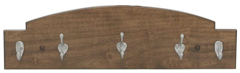 Custom Brown Maple Three Hook Coat Rack - Two Hook Key Holder