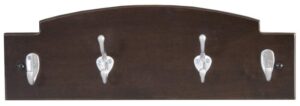 Brown Maple Two Hook Coat Rack-Two Hook Key Holder