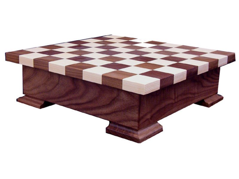 Checker Board Game Solid Wood Amish Built With Checkers Included Maple & Walnut 