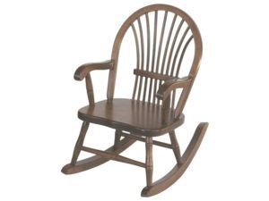 Child's Brown Maple Sheaf Rocker
