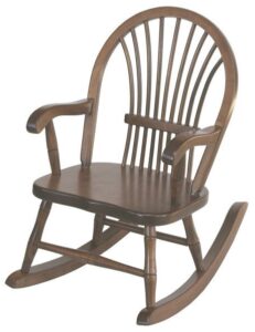 Child's Brown Maple Sheaf Rocker