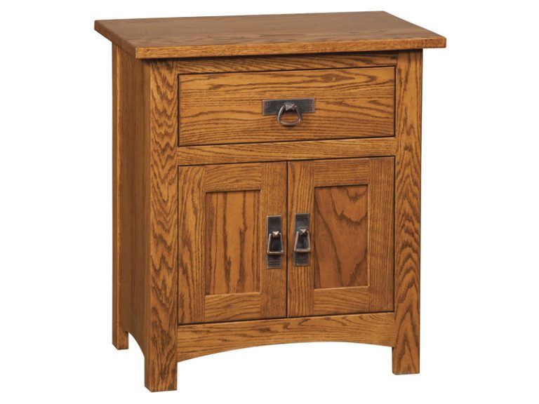 Custom Classic Mission One Drawer, Two Door Nightstand