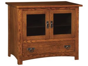 Classic Mission Two Door, One Drawer Plasma Stand