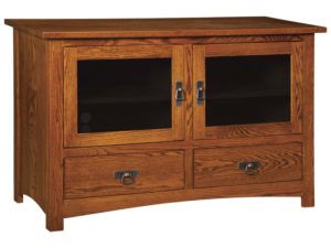 Classic Mission Two Door, Two Drawer Plasma Stand