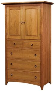 Classic Shaker Five Drawer Armoire