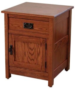 Country Mission Oak One Drawer, One Door Nightstand