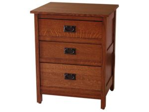 Country Mission Three Drawer Nightstand