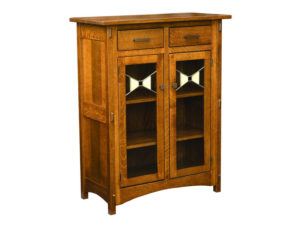 Crestline Two Door Cabinet with Glass Panels