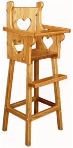 Doll Highchair with Heart