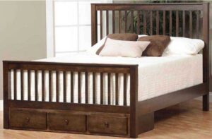 Economy Children's Slat Bed with Footboard Drawer Unit