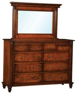 Ellyons Ten Drawer Dresser with Mirror