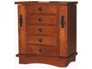 Five Drawer Mission Jewelry Chest
