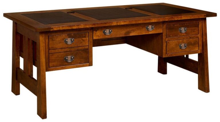 Amish Freemont Open Mission Pedestal Desk