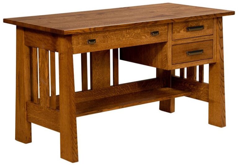 Amish Freemont Open Mission Pedestal Desk