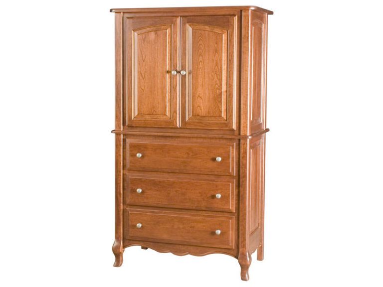 Amish French Country Three Drawer Armoire