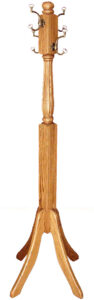 Fluted Oak Hall Tree