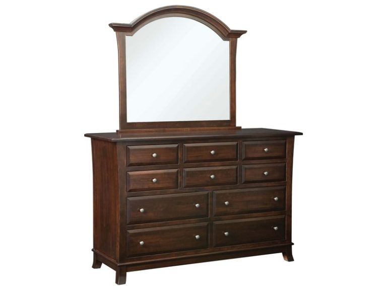 Custom Hampton Ten Drawer Dresser with Mirror