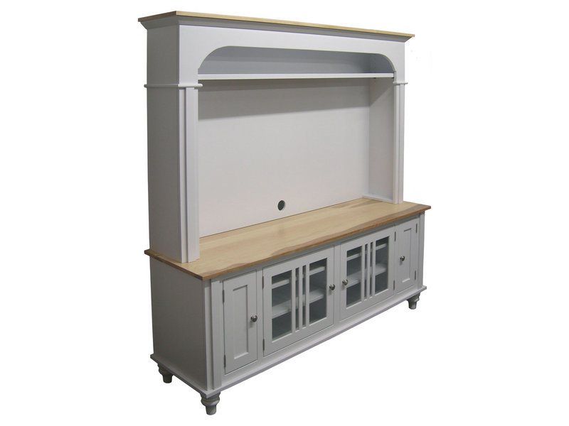 Amish Harvest Natural Hickory and Brown Maple Plasma with Hutch