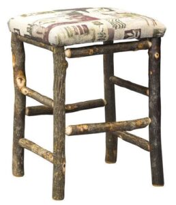 Hickory 24 inch Bar Stool with Fabric Seat