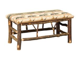 Hickory 36 inch Bench with Fabric Seat
