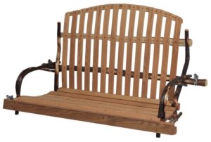 Hickory Deacon's Bench Style Swing