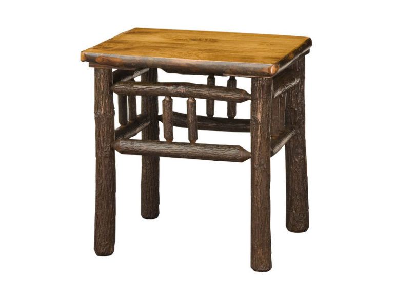 Amish Hickory End Table Lumberjack Collection