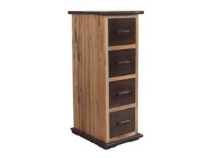 Hickory Four Drawer File Cabinet