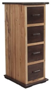Hickory Four Drawer File Cabinet