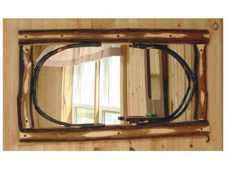 Amish Hickory Framed Mirror