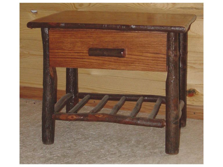 Amish Hickory Hilltop One Drawer Nightstand