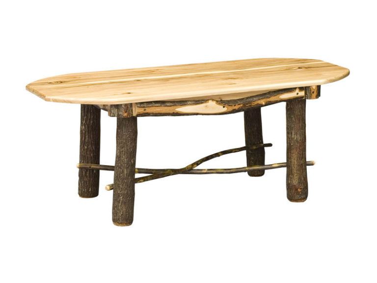 Amish Hickory Solid Oval Top Coffee Table