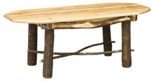 Hickory Solid Oval Top Coffee Table