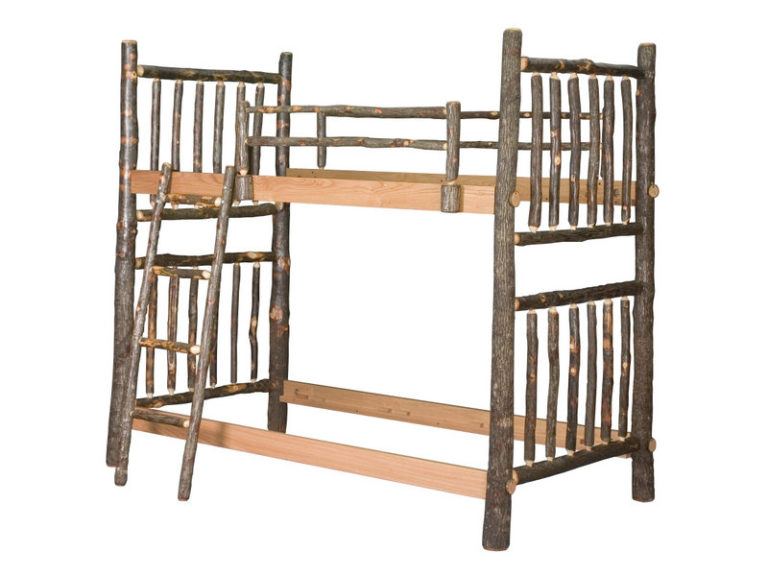 Amish Hickory Twin Bunk Bed