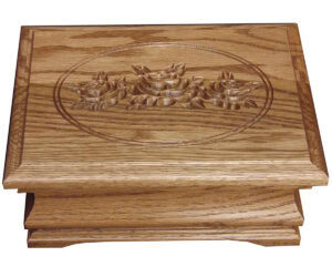 Medium Jewelry Box with Rose Engraving