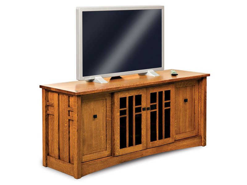 Amish Kascade Two Door, Two Drawer LCD Stand