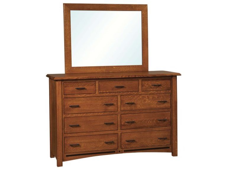 Custom Lavega Nine Drawer Dresser with Mirror